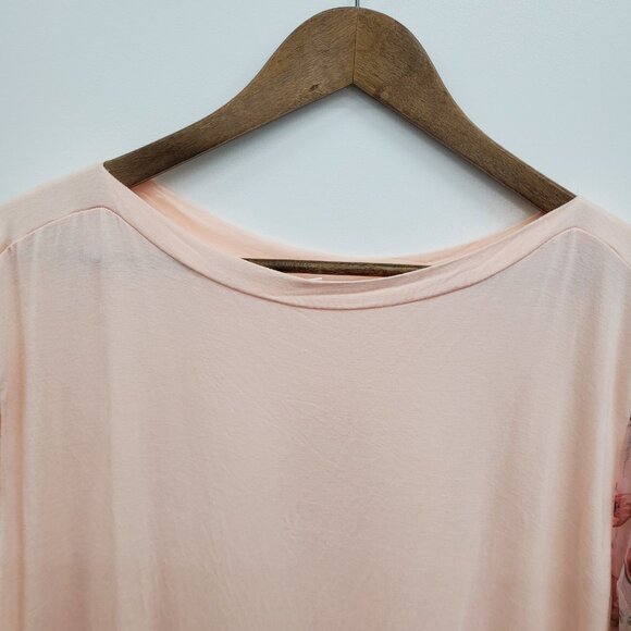 Amaryllis Womens Floral Boho Blouse Top 2X Peach Spring Pastel Fairy Feminine - Picture 8 of 13